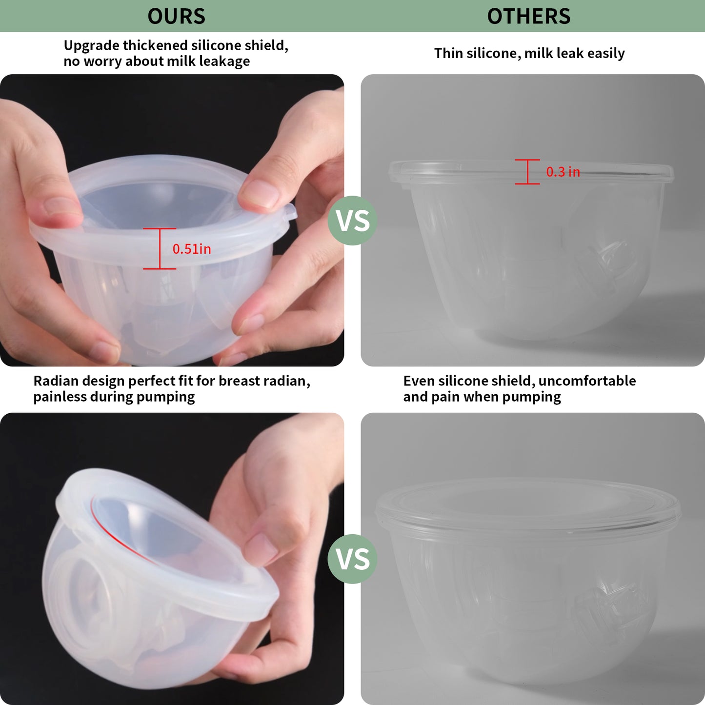 Treetoi 2 Pack Wearable Breast Pump Hands Free Electric Portable Cordless Low Noise Breast Pump with 3 Modes & 9 Levels LCD Display, 24mm Flange, VeryPeri