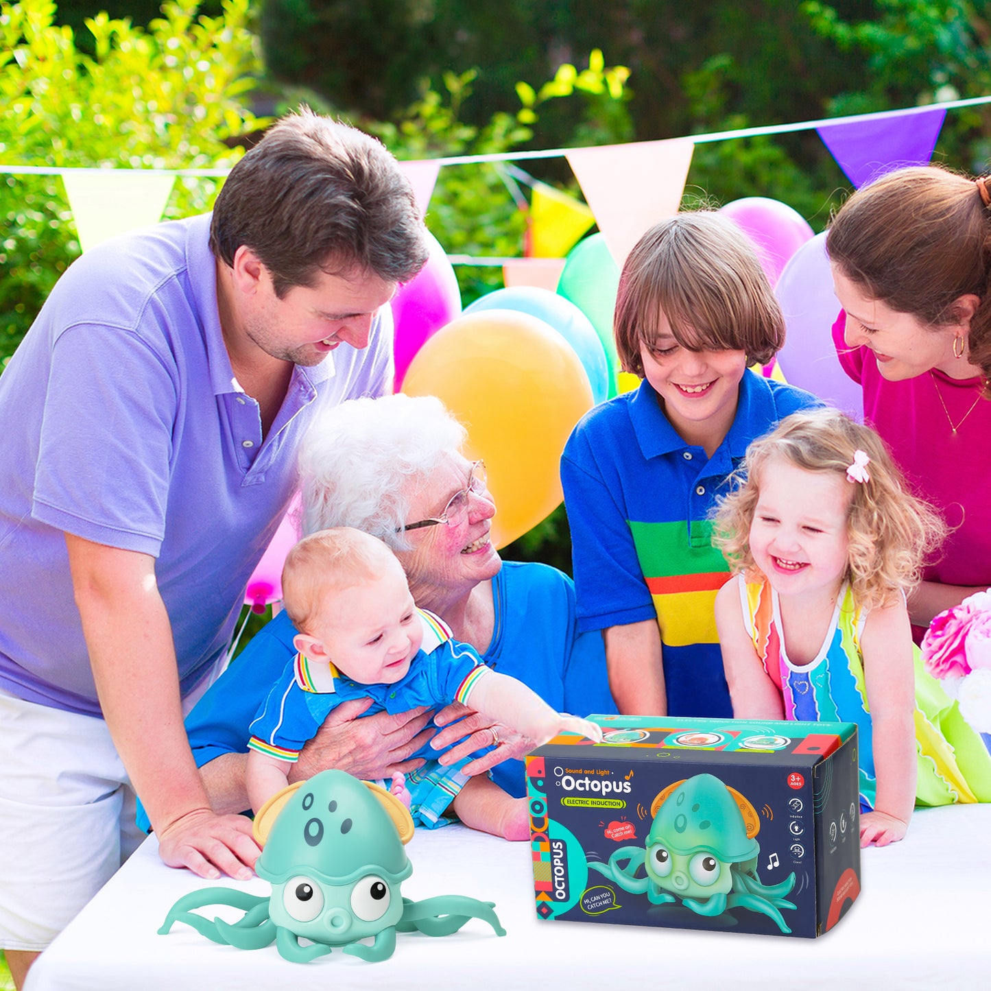 Treetoi Baby Musical Toys for Toddlers Crawling Octopus Dancing Toy LED Light Up Toys for Kids Birthday Gifts for Boys Girls…