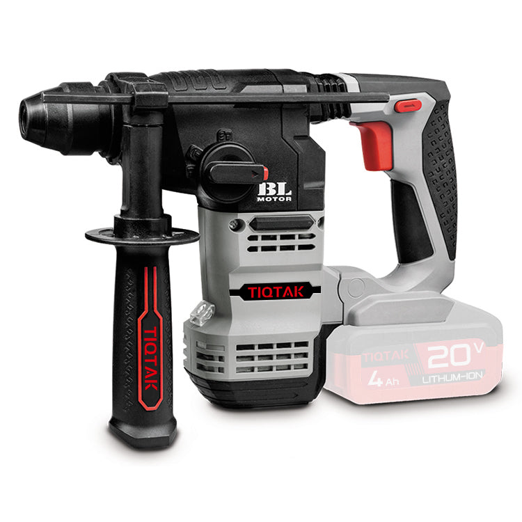 TIQTAK Anti-vibrations Heavy Rotary Hammer 20V 1400RPM Electric Industrial Cordless Rotary Hammer Drill