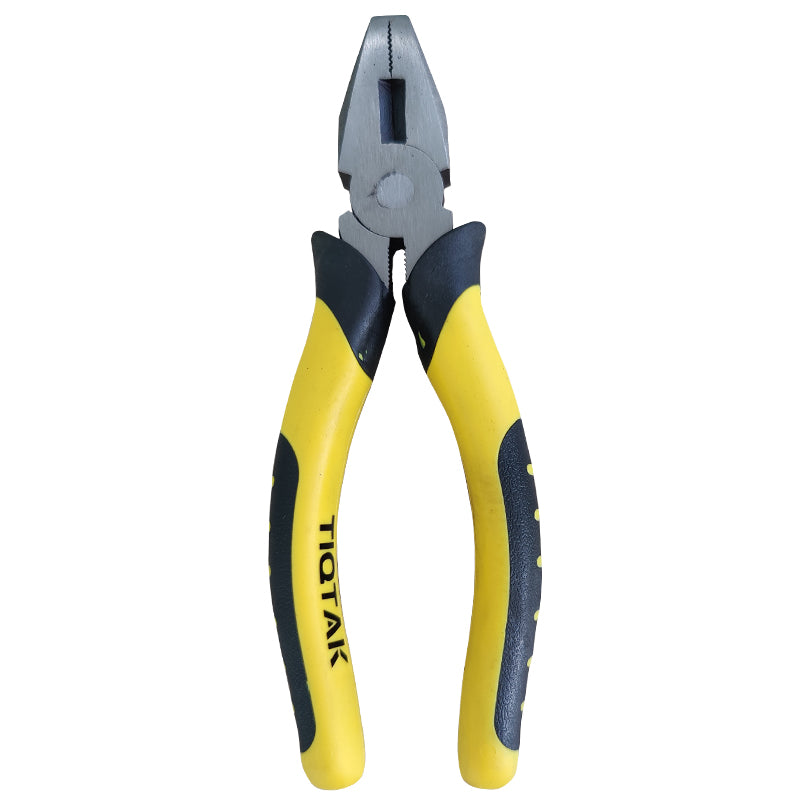 TIQTAK Combination Pliers 6” Machined Extra Strength Gripping Jaws Pincers - Heavy Duty Side Cutting Pliers for wire and cables - Harden Fine Carbon Steel